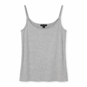 St John Silver Gray Wool Blend Scoop Neck Knit Tank Top Size M